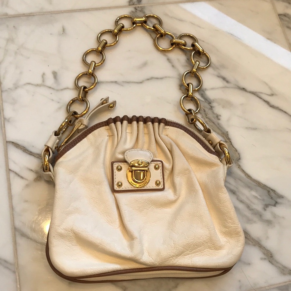 Marc Jacobs cream and gold hand bag